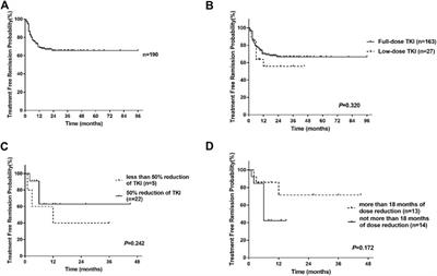 Successful treatment discontinuation in CML patients with full-dose and low-dose TKI: Results from real-world practice